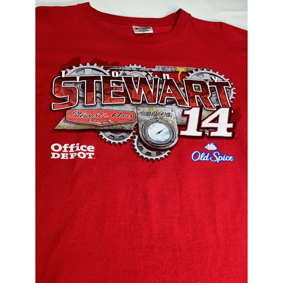 Tony Stewart 14 NASCAR T-Shirt XL Red Chase Authentics Racing Tee 2010 - Picture 2 of 9